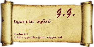 Gyurits Győző névjegykártya