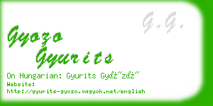 gyozo gyurits business card
